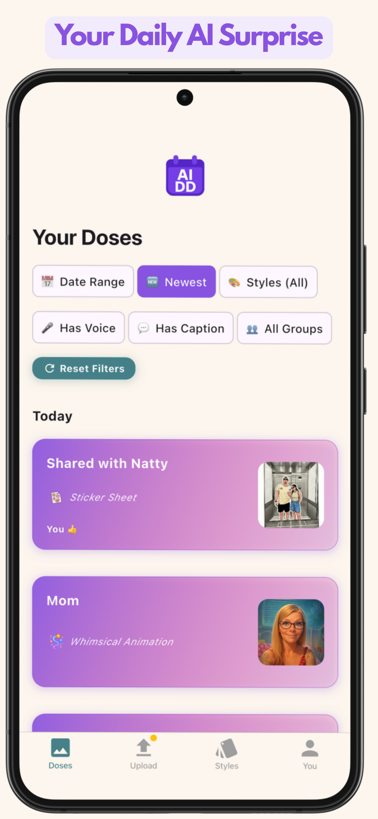 AI Daily Dose doses screen