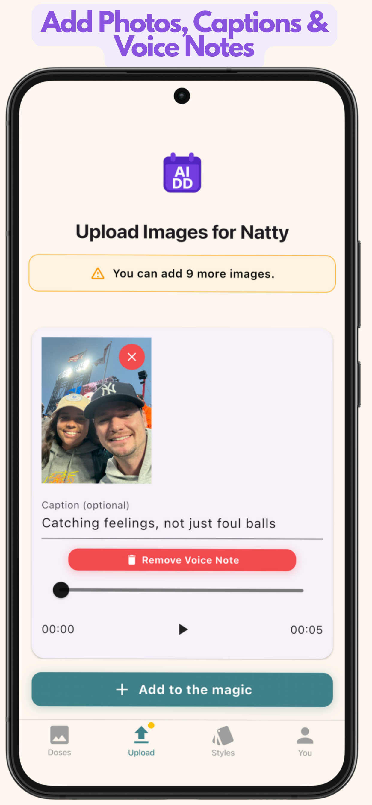 AI Daily Dose image upload